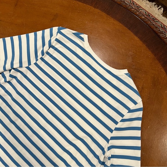 Boden Breton Stripe Easy Fit Mini Dress Blue/White Stripe 8L Jersey 3/4 Sleeve - Picture 9 of 16